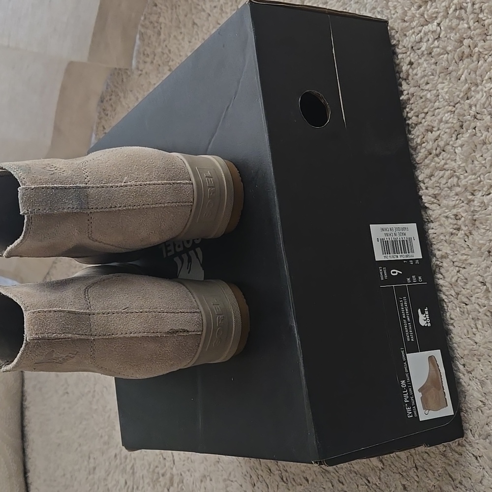 Sorel Taupe Pull-On Ankle Boots - Picture 5 of 8